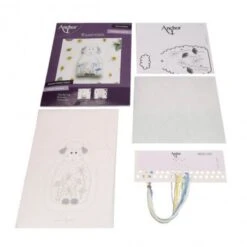 Kit De Bordado Libre - Little Lamb - Anchor -Las Tijeras Magicas Tienda kit de bordado libre little lamb anchor 1