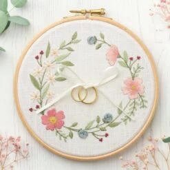 Kit De Bordado Libre - Wedding Ring Bearer - Anchor