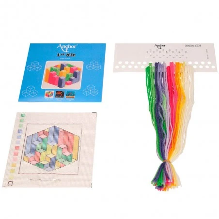 Kit De Bordado Longstitch - Blocks - Anchor 4 Kit De Bordado Longstitch - Blocks - Anchor - Imagen 2