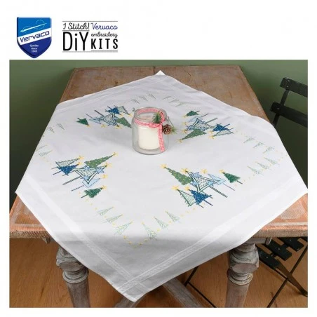 Kit De Bordado Mantel - Pinos Modernos - Vervaco 6 Kit De Bordado Mantel - Pinos Modernos - Vervaco - Imagen 4