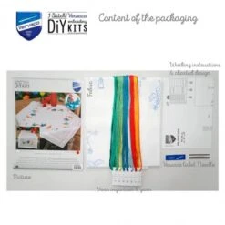 Kit De Bordado Mantel - Pollitos De Colores - Vervaco -Las Tijeras Magicas Tienda kit de bordado mantel pollitos de colores vervaco 2