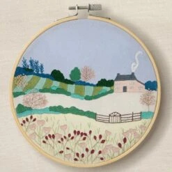 Kit De Bordado - Paisaje Primaveral By Georgie K. Emery - DMC -Las Tijeras Magicas Tienda kit de bordado paisaje primaveral by georgie k emery dmc 1