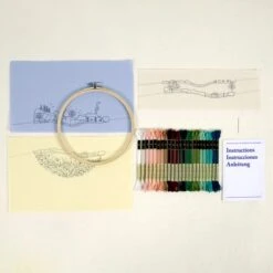 Kit De Bordado - Paisaje Primaveral By Georgie K. Emery - DMC -Las Tijeras Magicas Tienda kit de bordado paisaje primaveral by georgie k emery dmc 3