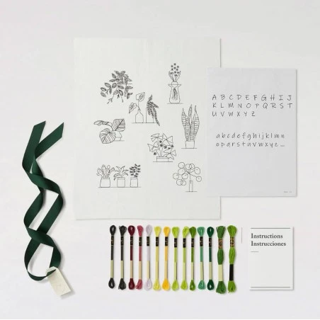 Kit De Bordado - Plantas De Interior - DMC 4 Kit De Bordado - Plantas De Interior - DMC - Imagen 2