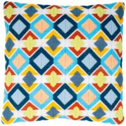 Kit De Bordado Punto Largo - Cojín Con Rombos - Vervaco