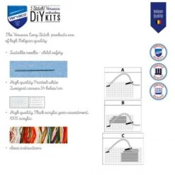 Kit De Bordado Punto Largo - Cojín Retro - Vervaco -Las Tijeras Magicas Tienda kit de bordado punto largo cojin retro vervaco 3