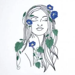 Kit De Bordado - Retrato Con Ipomeas - DMC