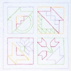 Kit De Bordado Sashiko - America Flower Basckets -Tulip