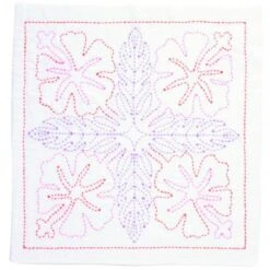 Kit De Bordado Sashiko - Hawaii Hibiscus -Tulip