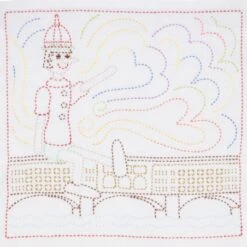 Kit De Bordado Sashiko - Italy. Puppet Boy From Florence - Tulip