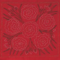 Kit De Bordado Sashiko - Spain. Carnation - Tulip