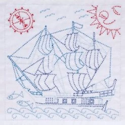 Kit De Bordado Sashiko - Spain. Galleon - Tulip