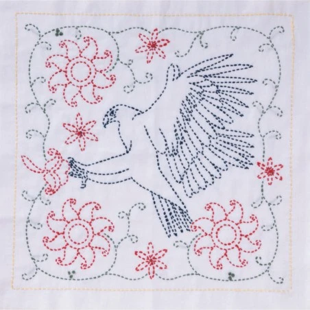 Kit De Bordado Sashiko - Spain. Imperial Eagle - Tulip 3 Kit De Bordado Sashiko - Spain. Imperial Eagle - Tulip