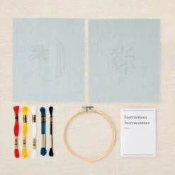 Duo Kit De Bordado - The Mellow Mimosa - DMC -Las Tijeras Magicas Tienda kit de bordado the mellow mimosa dmc 3