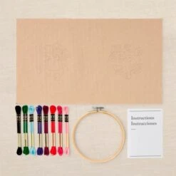 Duo Kit De Bordado - The Peaceful Breeze Anemone - DMC -Las Tijeras Magicas Tienda kit de bordado the peaceful breeze anemone dmc 3