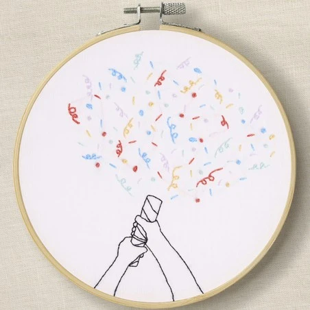 Kit De Bordado Tradicional - Celebración Con Confeti - DMC 3 Kit De Bordado Tradicional - Celebración Con Confeti - DMC
