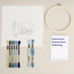 Kit De Bordado Tradicional - New York City - DMC -Las Tijeras Magicas Tienda kit de bordado tradicional new york city dmc 3