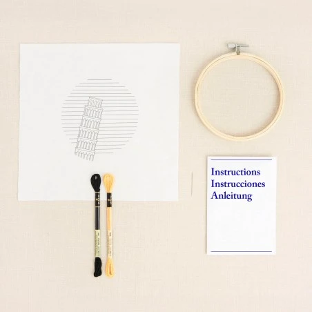 Kit De Bordado Tradicional - Torre De Pisa - DMC 5 Kit De Bordado Tradicional - Torre De Pisa - DMC - Imagen 3