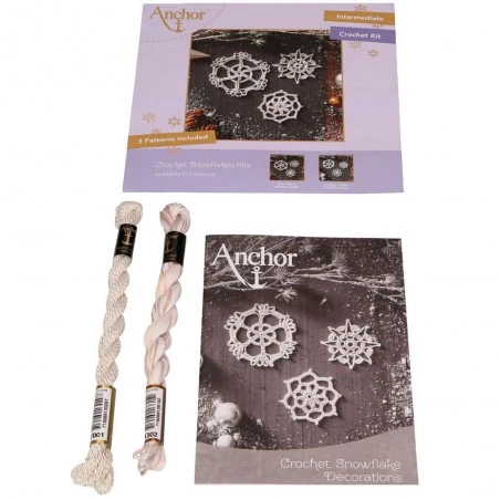 Kit De Crochet - Copos De Nieve - Anchor 4 Kit De Crochet - Copos De Nieve - Anchor - Imagen 2