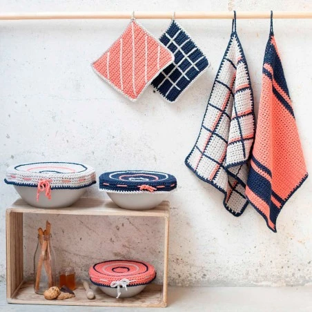 Kit De Crochet Zero Waste Tapas Para Cuencos - Katia 4 Kit De Crochet Zero Waste Tapas Para Cuencos - Katia - Imagen 2