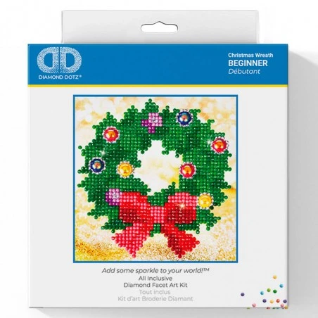 Kit De Diamond Painting - Corona De Navidad - Diamond Dotz 4 Kit De Diamond Painting - Corona De Navidad - Diamond Dotz - Imagen 2