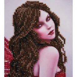 Kit De Diamond Painting - Hada Rosa De Invierno - Diamond Dotz -Las Tijeras Magicas Tienda kit de diamond painting hada rosa de invierno diamond dotz 2