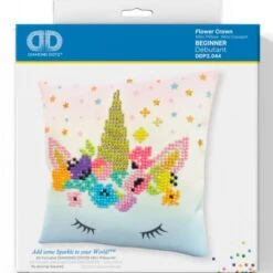 Kit De Diamond Painting - Mini Almohada - Corona De Flores - Diamond Dotz 7 Kit De Diamond Painting - Mini Almohada - Corona De Flores - Diamond Dotz -Las Tijeras Magicas Tienda kit de diamond painting mini almohada corona de flores diamond dotz 2