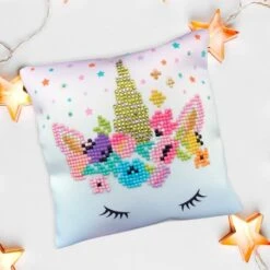 Kit De Diamond Painting - Mini Almohada - Corona De Flores - Diamond Dotz