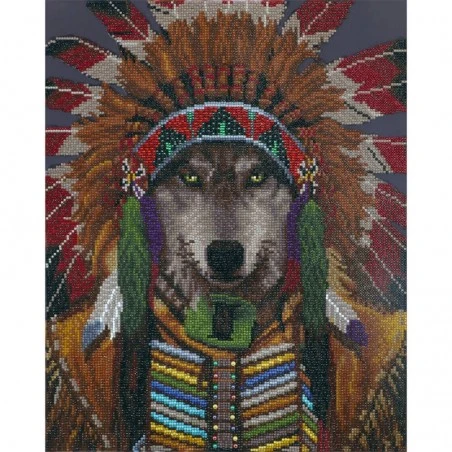 Kit De Diamond Painting Wolf Spirit Chief - Diamond Dotz 4 Kit De Diamond Painting Wolf Spirit Chief - Diamond Dotz - Imagen 2