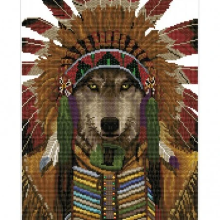 Kit De Diamond Painting Wolf Spirit Chief - Diamond Dotz 3 Kit De Diamond Painting Wolf Spirit Chief - Diamond Dotz