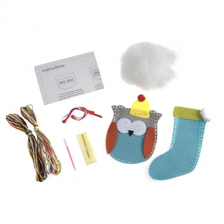 Kit De Fieltro - Calcetín Y Búho 4 Kit De Fieltro - Calcetín Y Búho - Imagen 2