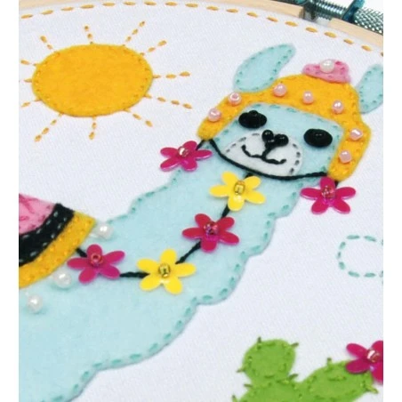 Kit De Fieltro Con Bastidor - Llama - Vervaco 4 Kit De Fieltro Con Bastidor - Llama - Vervaco - Imagen 2