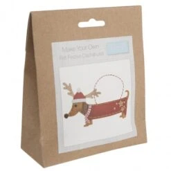 Kit De Fieltro - Perro Salchicha Navideño 7 Kit De Fieltro - Perro Salchicha Navideño -Las Tijeras Magicas Tienda kit de fieltro reno 2