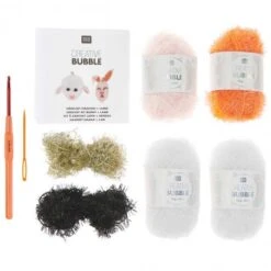 Kit De Ganchillo Bubble - Esponjas De Baño Conejo Y Oveja - Rico Design -Las Tijeras Magicas Tienda kit de ganchillo bubble esponjas de bano conejo y oveja rico design 1