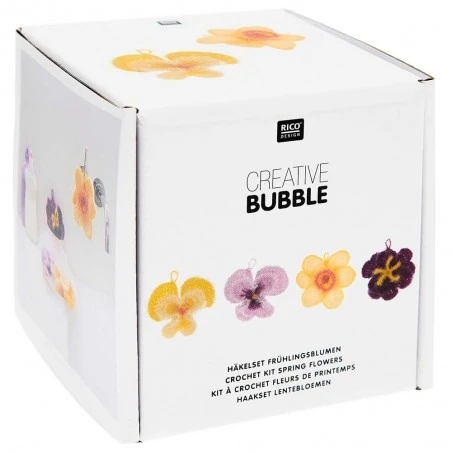 Kit De Ganchillo Bubble - Esponjas De Baño Flores De Primavera - Rico Design 4 Kit De Ganchillo Bubble - Esponjas De Baño Flores De Primavera - Rico Design - Imagen 2