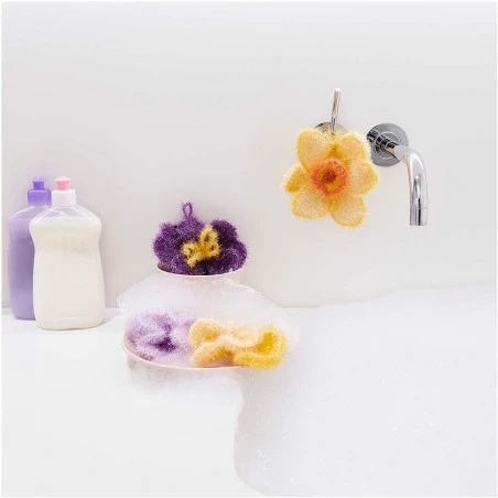 Kit De Ganchillo Bubble - Esponjas De Baño Flores De Primavera - Rico Design 6 Kit De Ganchillo Bubble - Esponjas De Baño Flores De Primavera - Rico Design - Imagen 4
