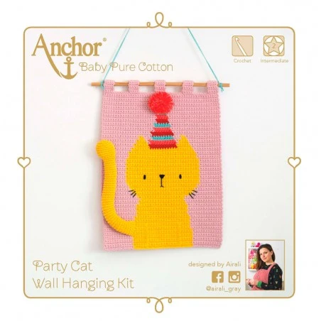 Kit De Ganchillo By Airali - Party Cat - Anchor 3 Kit De Ganchillo By Airali - Party Cat - Anchor