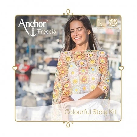 Kit De Ganchillo Colourful Stola - Anchor 3 Kit De Ganchillo Colourful Stola - Anchor
