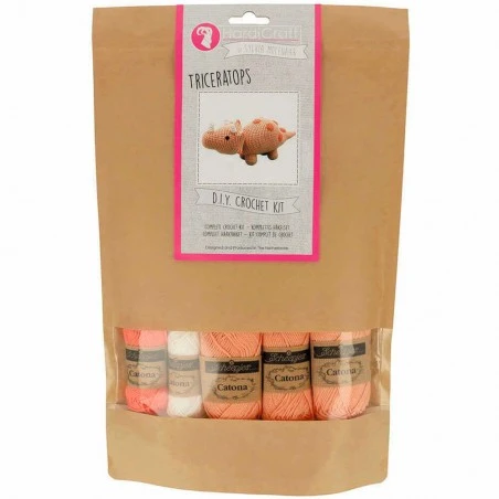 Kit De Ganchillo - Dino Triceratops 4 Kit De Ganchillo - Dino Triceratops - Imagen 2