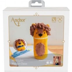 Kit De Ganchillo Estuche Para Lápices - León - Anchor -Las Tijeras Magicas Tienda kit de ganchillo estuche para lapices leon anchor 2