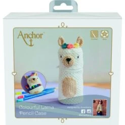 Kit De Ganchillo Estuche Para Lápices - Llama - Anchor -Las Tijeras Magicas Tienda kit de ganchillo estuche para lapices llama anchor 2