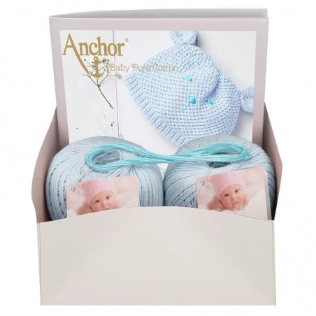 Kit De Punto Gorro Y Zapatos - My First Layette - Anchor 4 Kit De Punto Gorro Y Zapatos - My First Layette - Anchor - Imagen 2