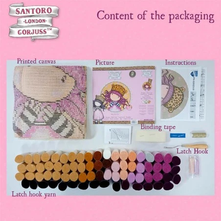 Kit De Latch Hook - Alfombra Gorjuss. Purrrrrfect Love - Vervaco 5 Kit De Latch Hook - Alfombra Gorjuss. Purrrrrfect Love - Vervaco - Imagen 3