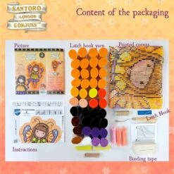 Kit De Latch Hook - Alfombra Gorjuss Uplifted - Vervaco -Las Tijeras Magicas Tienda kit de latch hook alfombra gorjuss uplifted vervaco 2