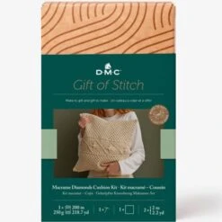 Kit De Macramé - Cojín - DMC -Las Tijeras Magicas Tienda kit de macrame cojin dmc 3