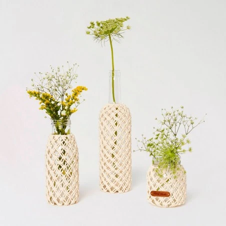 Kit De Macramé - Frascos Decorados - DMC 6 Kit De Macramé - Frascos Decorados - DMC - Imagen 4