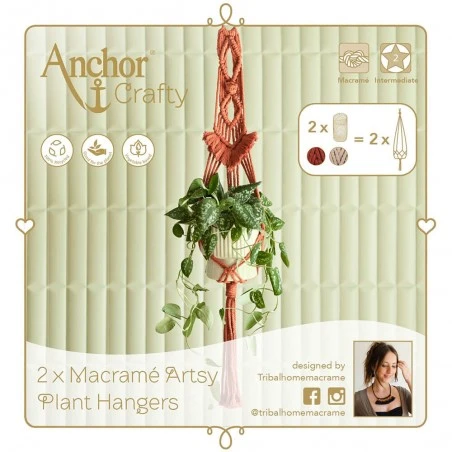 Kit De Macramé Macetero Colgante Artsy - Anchor 3 Kit De Macramé Macetero Colgante Artsy - Anchor