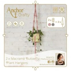 Kit De Macramé Macetero Colgante Butterfly - Anchor