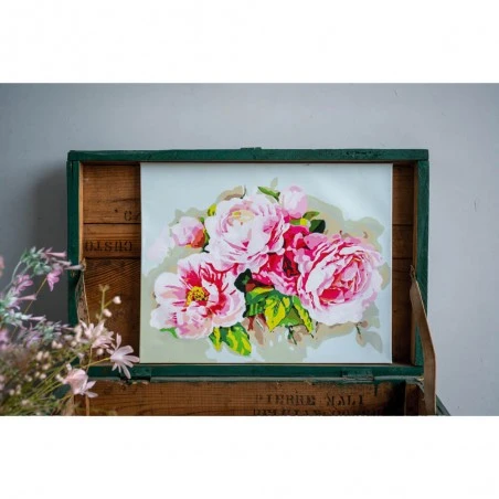 Kit De Pintar Por Números - Bouquet Of Peonies - Lanarte 5 Kit De Pintar Por Números - Bouquet Of Peonies - Lanarte - Imagen 3