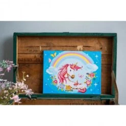 Kit De Pintar Por Números - Mamá Y Bebé Unicornio - Vervaco -Las Tijeras Magicas Tienda kit de pintar con numeros mother and baby unicorn vervaco 2